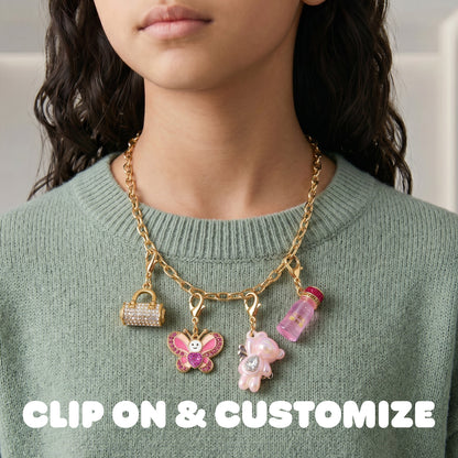 FAO Schwarz - Charm Squad Gold Necklace - Fashion Activity and Roleplay