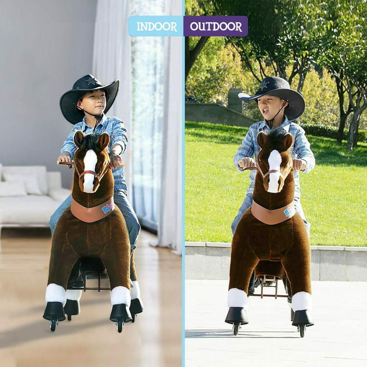 PonyCycle, Inc. - Chocolate Brown Ride-On Horse - 7+ Years - Preschool