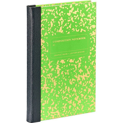Graphic Image - Composition Notebook in Neon Green/Gold Leather - Books