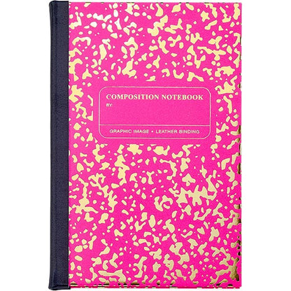 Graphic Image - Composition Notebook in Neon Pink/Gold Leather - Books