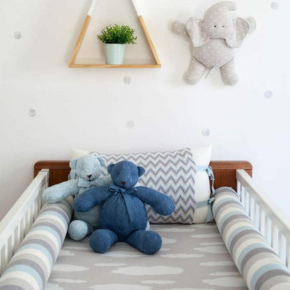 Rian Tricot - Dark Blue Cable Knit Plush Teddy Bear - Plush