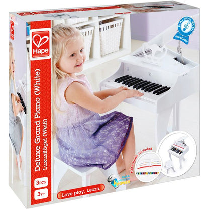 Hape - Deluxe Grand Piano - White - Music