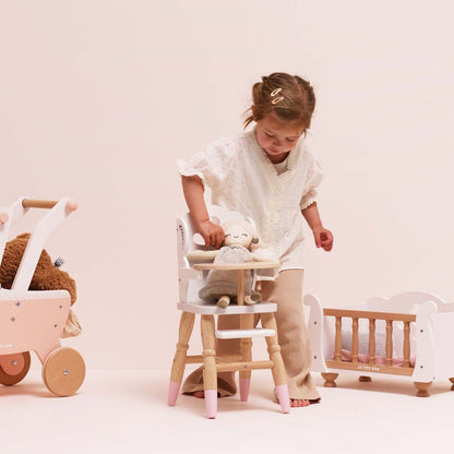 Le Toy Van - Doll Wooden High Chair - Preschool
