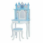 Teamson Kids - Dreamland Castle Play Vanity Set - White/Ice Blue - Room Decor