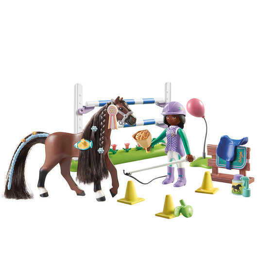 Playmobil - Equestrian Jumping Arena with Zoe and Blaze Playset - Preschool