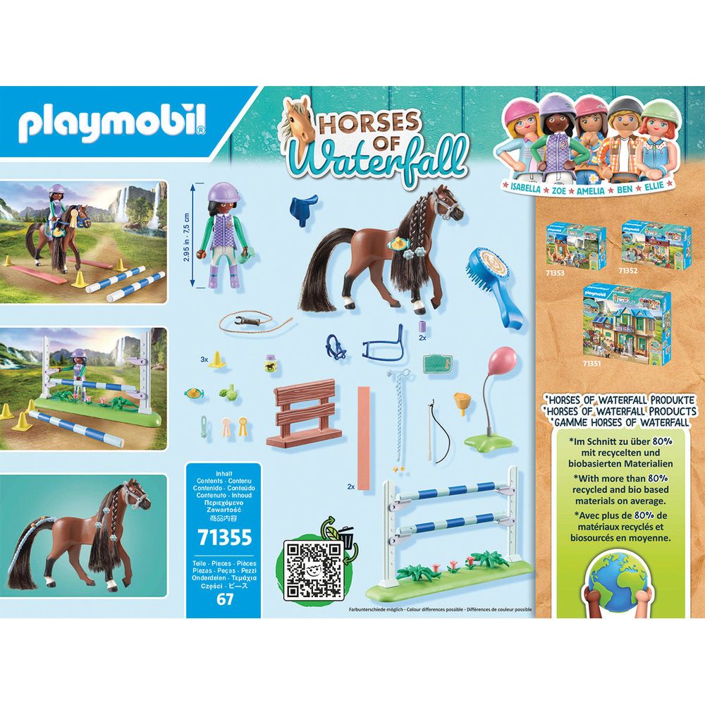 Playmobil - Equestrian Jumping Arena with Zoe and Blaze Playset - Preschool