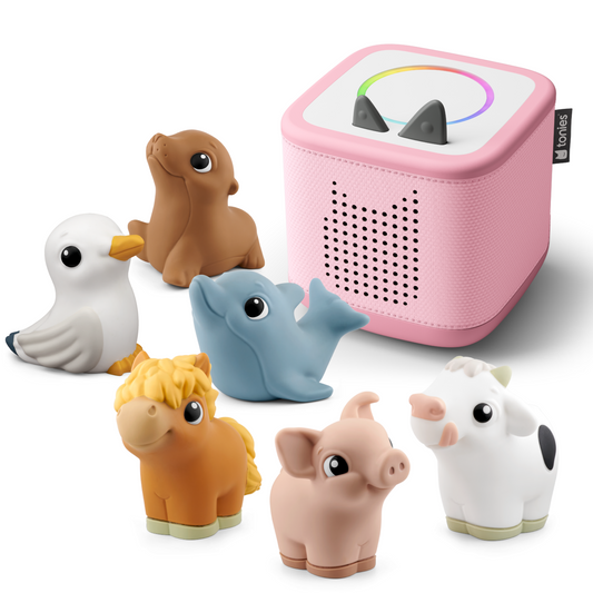 Tonies - Exclusive Toniebox 2 Bundle: Ocean + Farm - Cloud Pink - Electronics