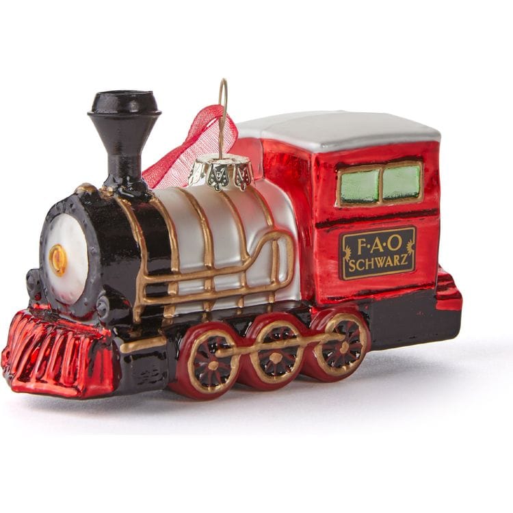 FAO Schwarz - FAO Schwarz Train Glass Ornament - Holiday
