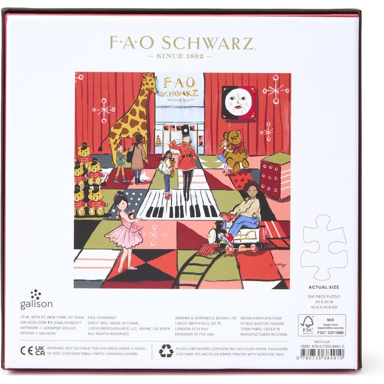 FAO Schwarz - FAO Schwarz Twinkling Toyland 500 Piece Puzzle - Souvenirs