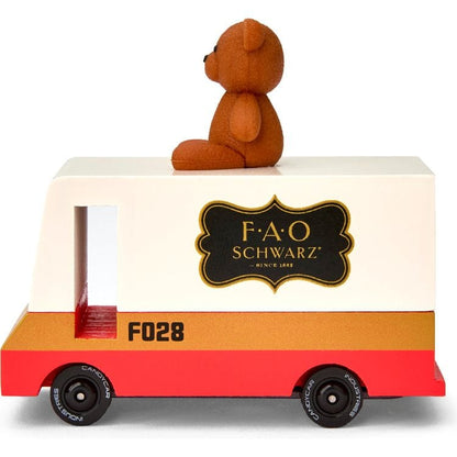 Candylab - FAO Schwarz Wooden Van with Teddy Bear Topper - Vehicles