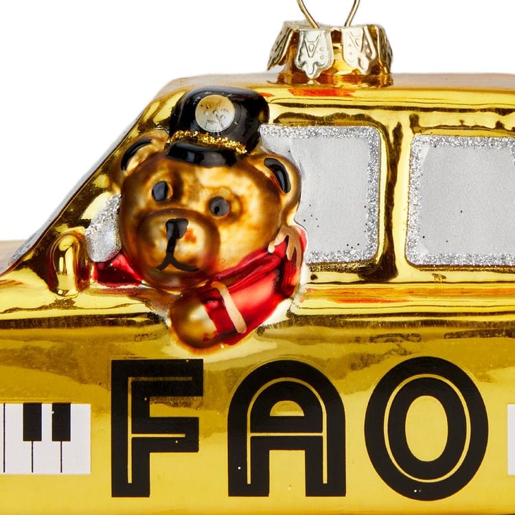 FAO Schwarz - FAO Taxi Glass Ornament - Holiday