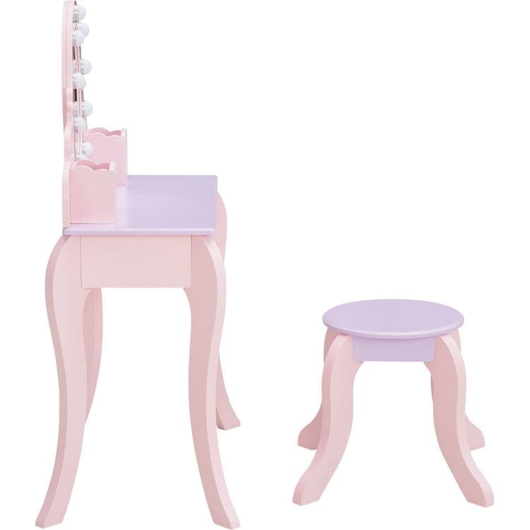 Teamson Kids - Fantasy Fields Little Princess Rapunzel Vanity with LED Mirror - Room Decor