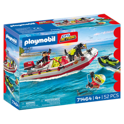 Playmobil - Fireboat with Water Scooter Playset - Preschool