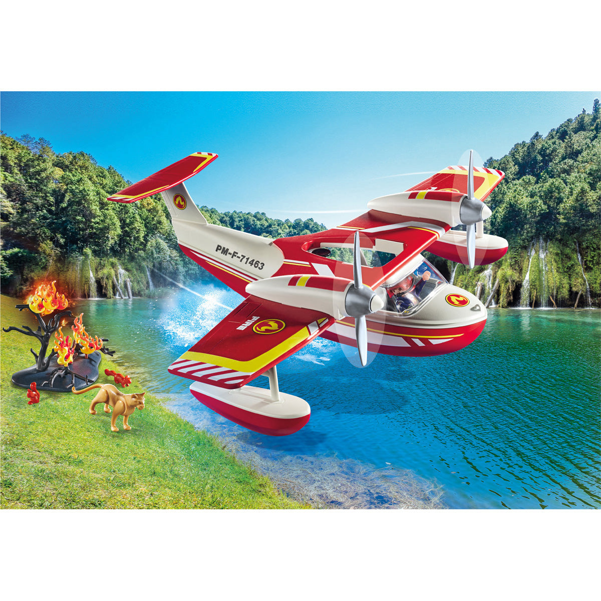 Playmobil - Firefighting Seaplane Playset - Preschool