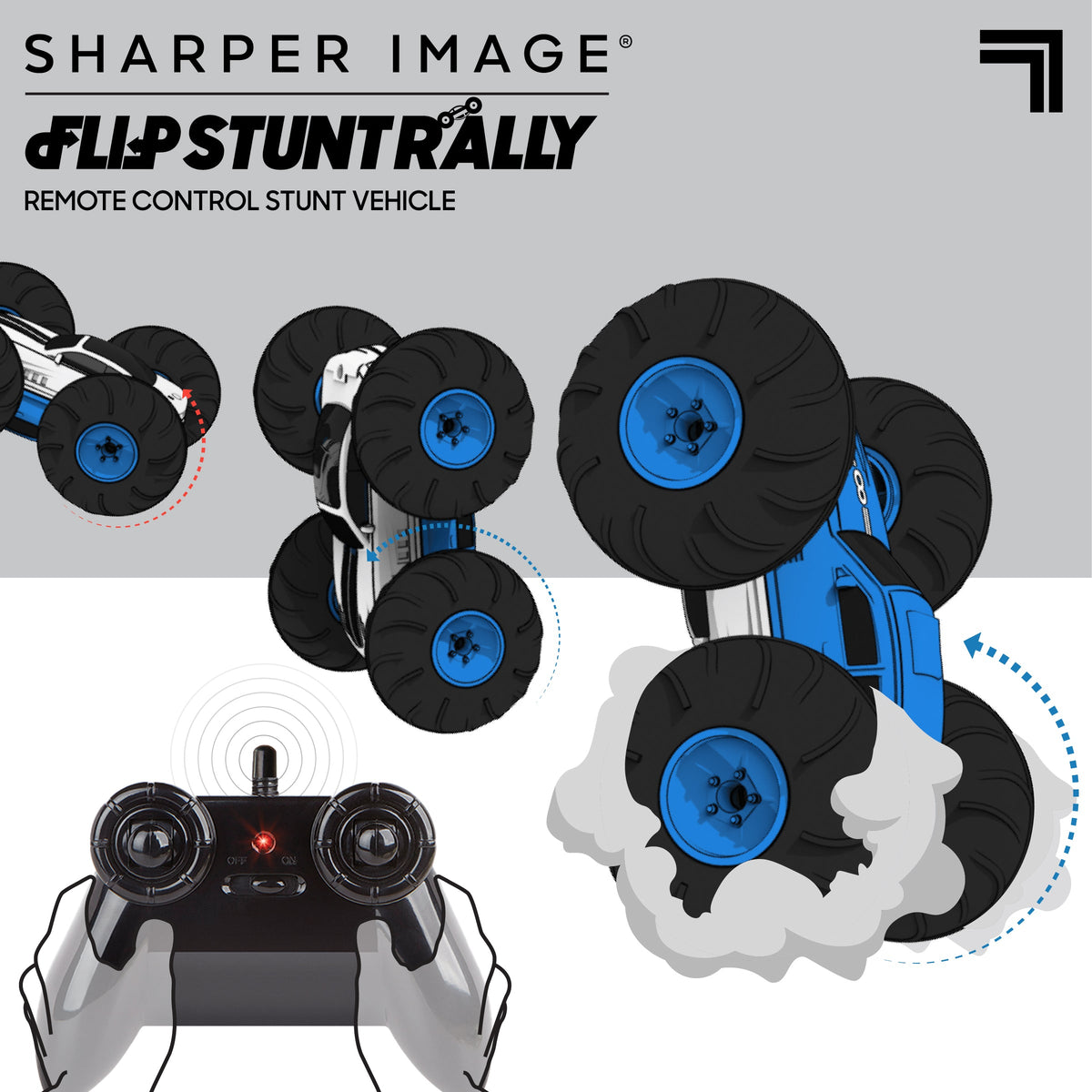 Sharper Image - Flip Stunt Rally Remote Control Stunt Vehicle - Vehicles