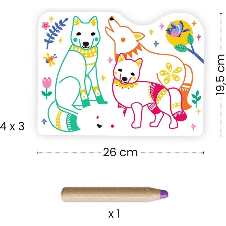 Djeco - Forest Families Coloring Set - Creativity