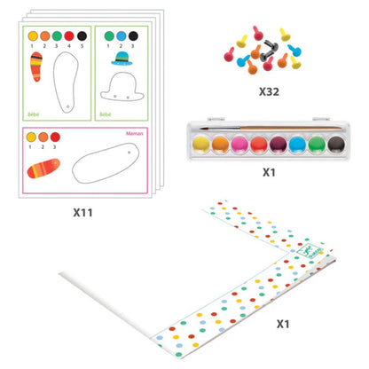 Djeco - Fox Family Watercolor Set - Creativity