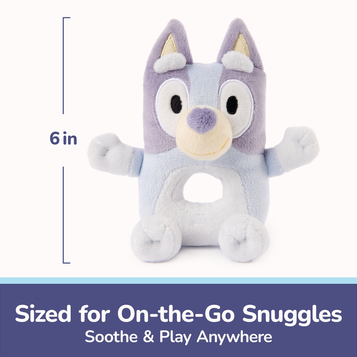 Gund - GUND Bluey Plush Ring Rattle - 6” - World Of Bluey