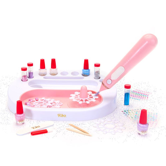 FAO Schwarz - Glitz & Glam Nail Studio Custom Press-On Nail Kit - Fashion Activity and Roleplay