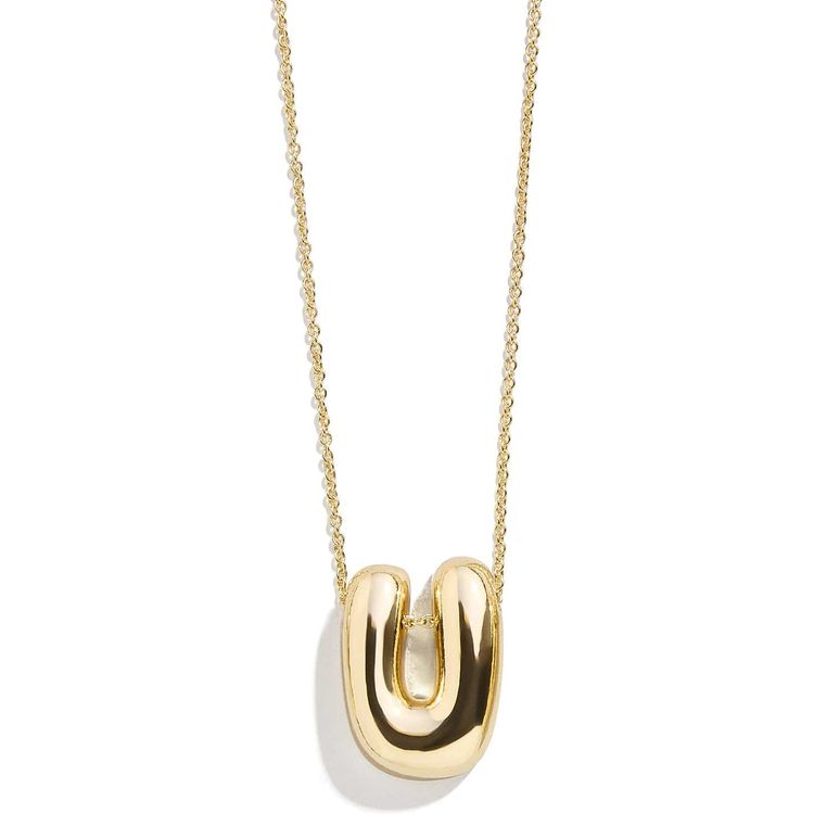 Minibar by BaubleBar - Gold Bubble Initial Necklace - U - Trend Accessories