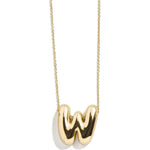 Minibar by BaubleBar - Gold Bubble Initial Necklace - W - Trend Accessories