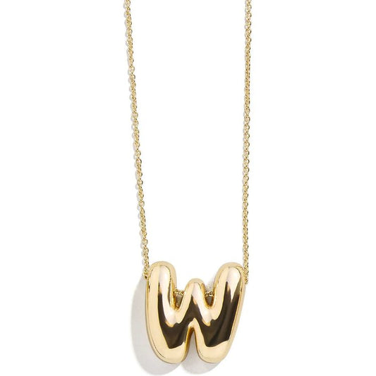 Minibar by BaubleBar - Gold Bubble Initial Necklace - W - Trend Accessories