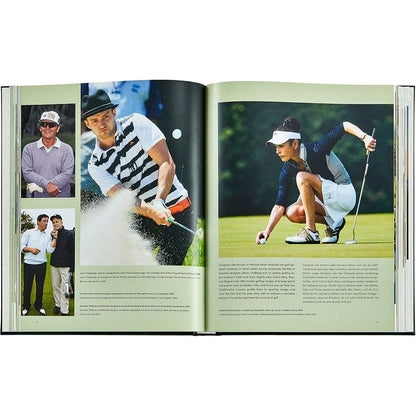Graphic Image - "Golf: The Ultimate Book" in Green Bonded Leather - Books