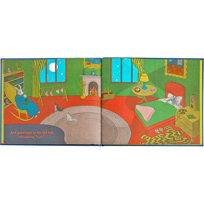 Graphic Image - "Goodnight Moon" Book in Blue Bonded Leather - Books