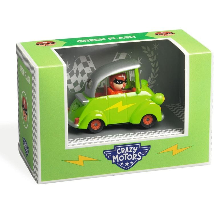 Djeco - Green Flash Crazy Motors Car Toy - Vehicles