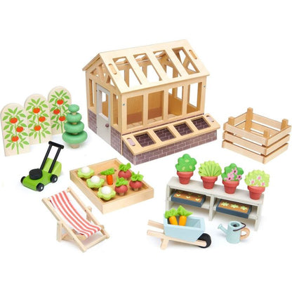 Tender Leaf Toys - Greenhouse and Garden Set - Preschool