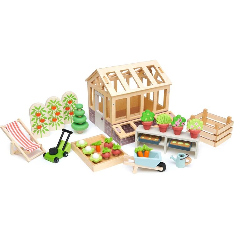 Tender Leaf Toys - Greenhouse and Garden Set - Preschool