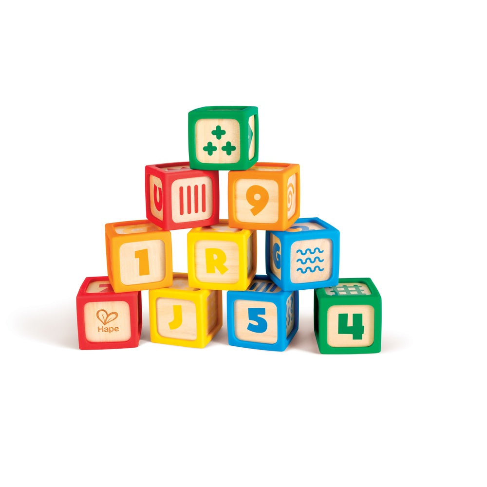 Hape - Grip-n-Stack Silicone & Wood Blocks - Preschool