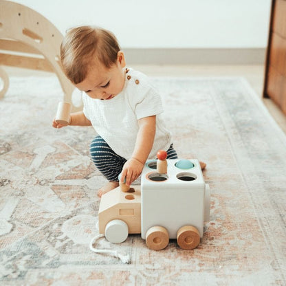 Wonder & Wise - Hammer Time Wood Pull Toy - Infants