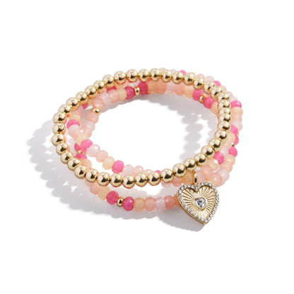 Minibar by BaubleBar - Heart Bracelet Set of 3 - Trend Accessories