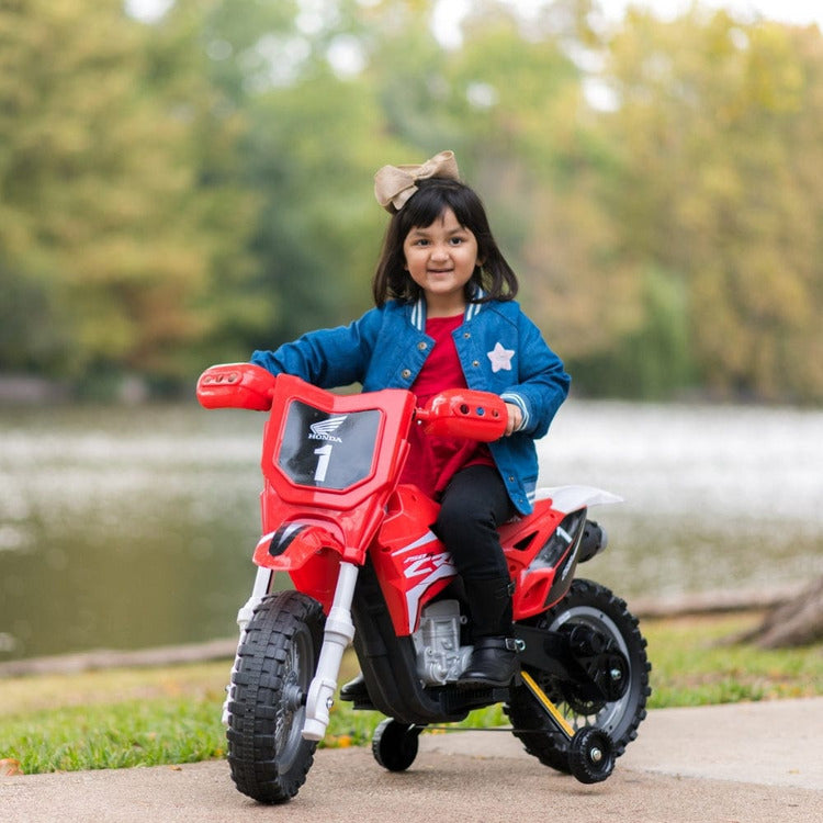 Best Ride on Cars - Honda CRF250R Dirt Bike 6V Red - Outdoor