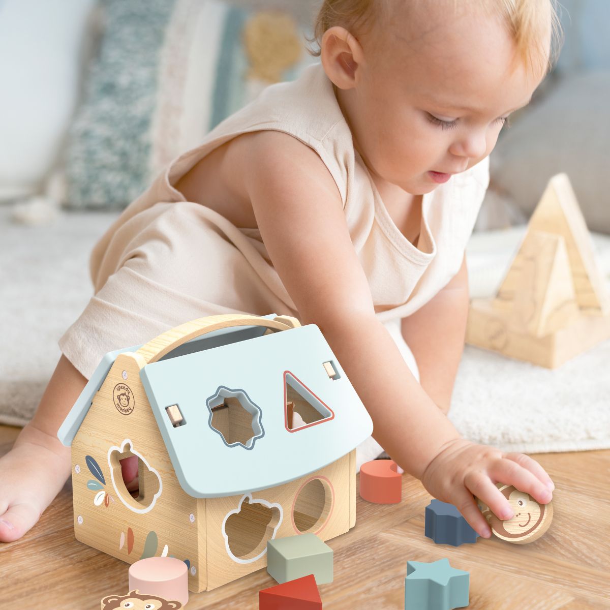 Speedy Monkey - House Shape Sorter - Infants