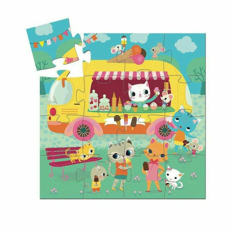 Djeco - Ice Cream Truck Mini Jigsaw Puzzle - Puzzles