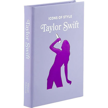 Graphic Image - "Icons of Style: Taylor Swift" Book in Lilac Bonded Leather - Books
