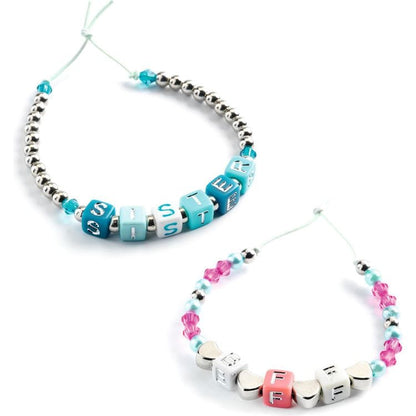 Djeco - Jewelry Making Alphabet Beads - Silver - Creativity