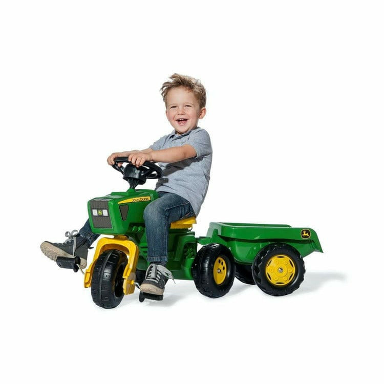 John Deere - John Deere 3-Wheel Pedal Tractor with Trailer - Preschool