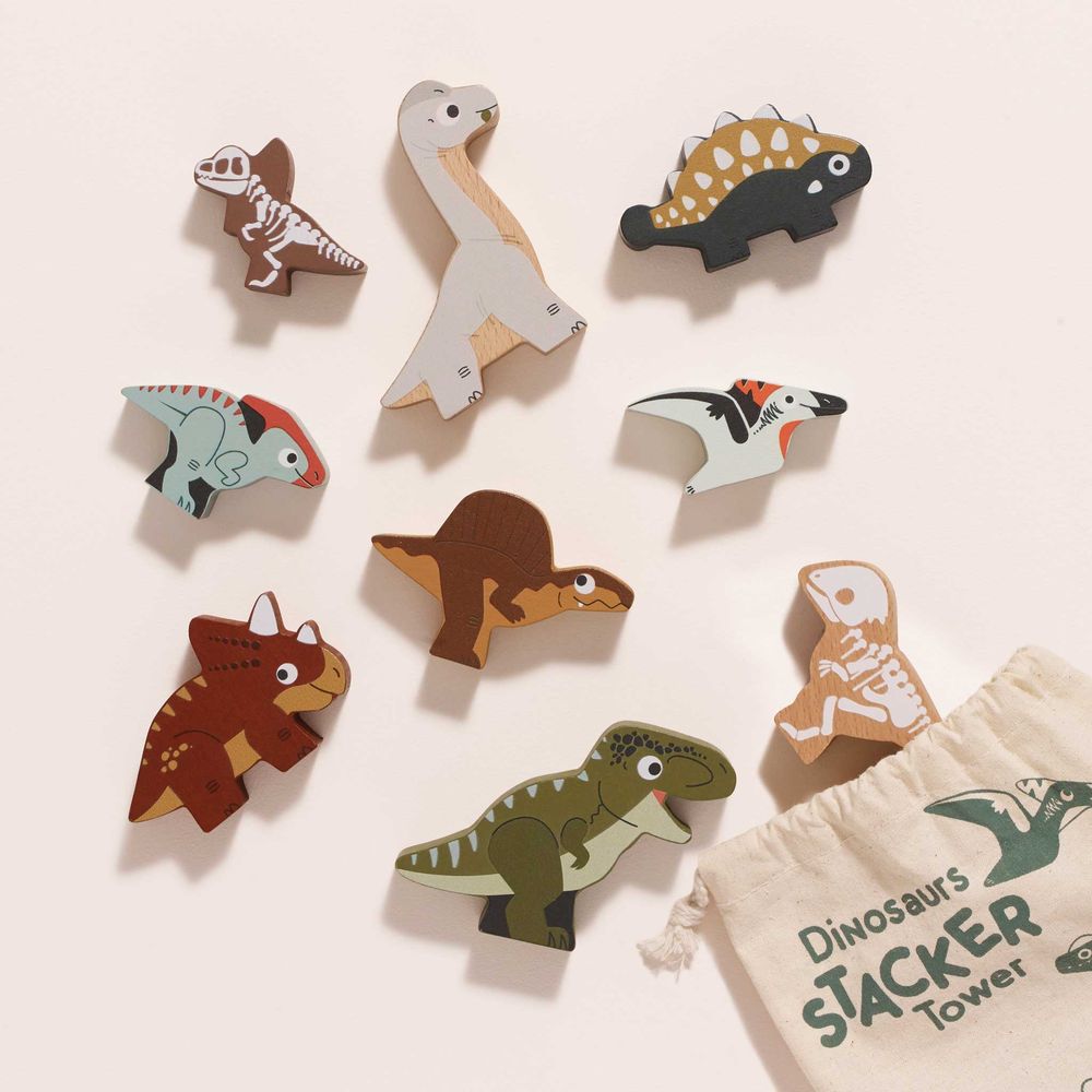 Le Toy Van - Jurassic Stacking Dinosaurs & Bag - Infants