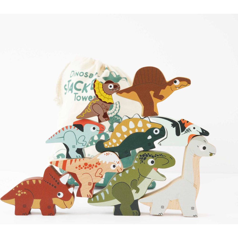 Le Toy Van - Jurassic Stacking Dinosaurs & Bag - Infants