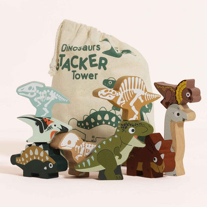 Le Toy Van - Jurassic Stacking Dinosaurs & Bag - Infants