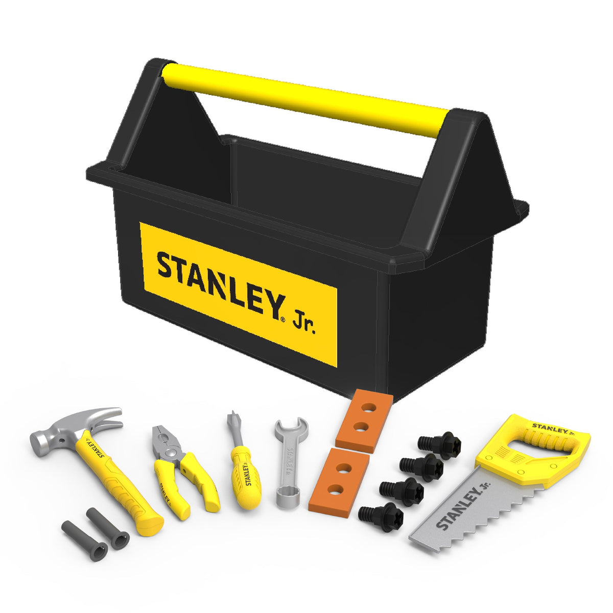 Stanley Jr. - Kids Tool Box - 18-Piece Toy Tool Set - Preschool