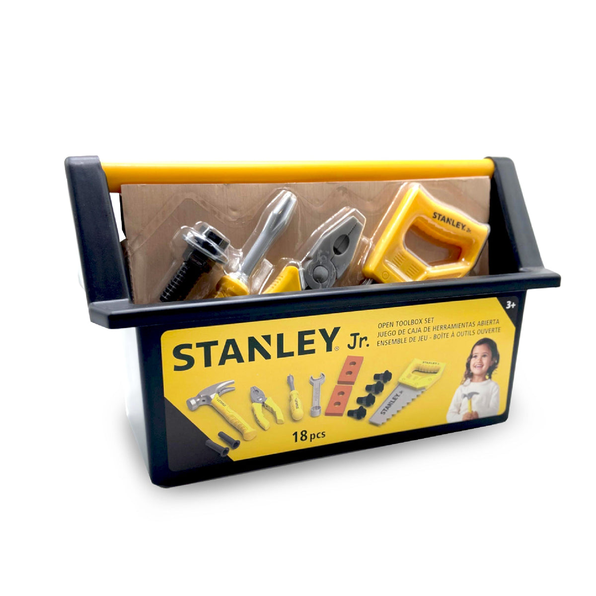 Stanley Jr. - Kids Tool Box - 18-Piece Toy Tool Set - Preschool