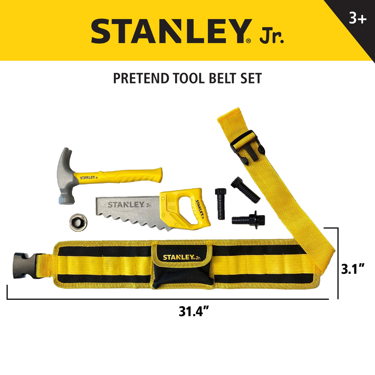 Stanley Jr. - Kids Tool Box - 25-Piece Toy Tool Set - Preschool