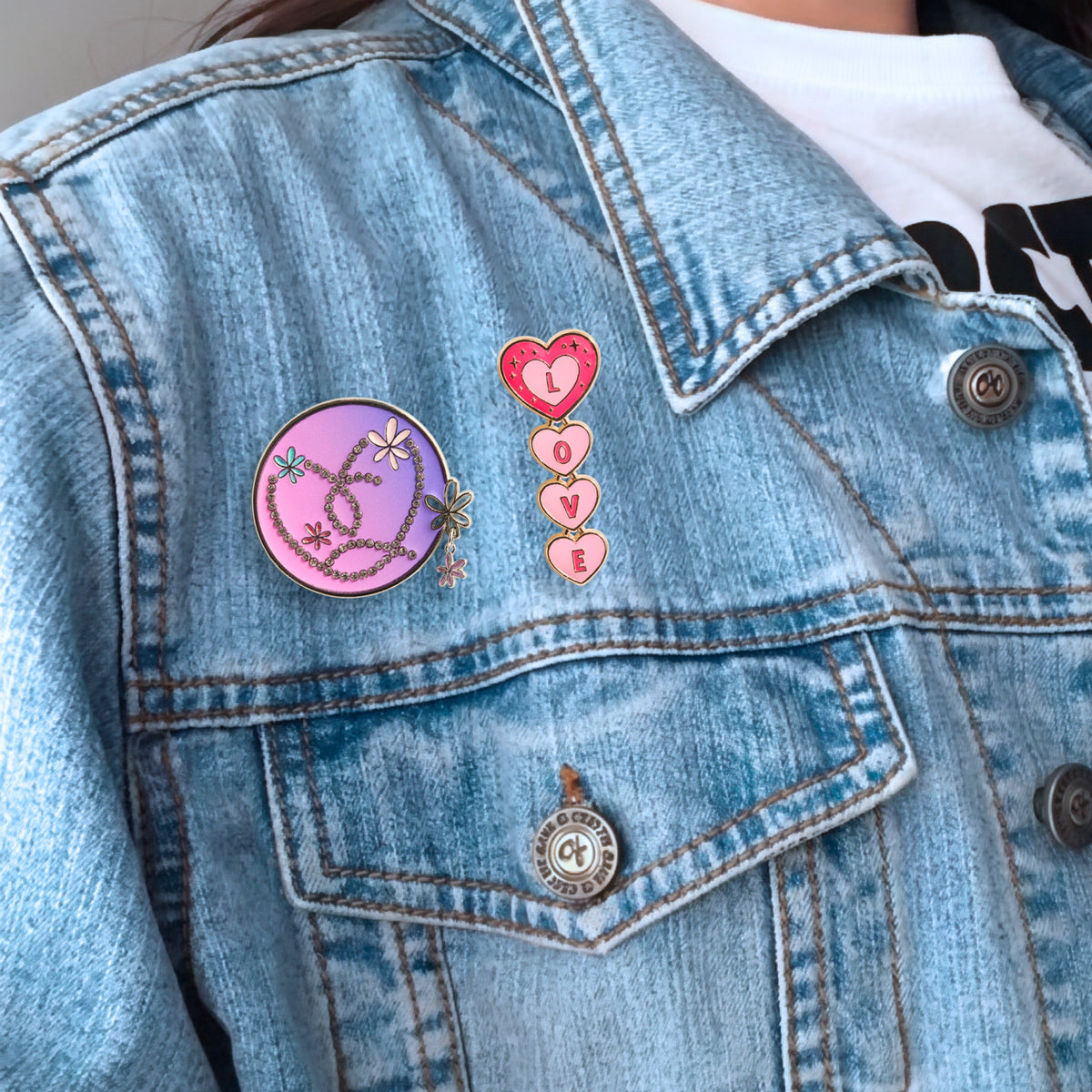 FAO Schwarz - LOVE Stack Enamel Pin - Collectibles