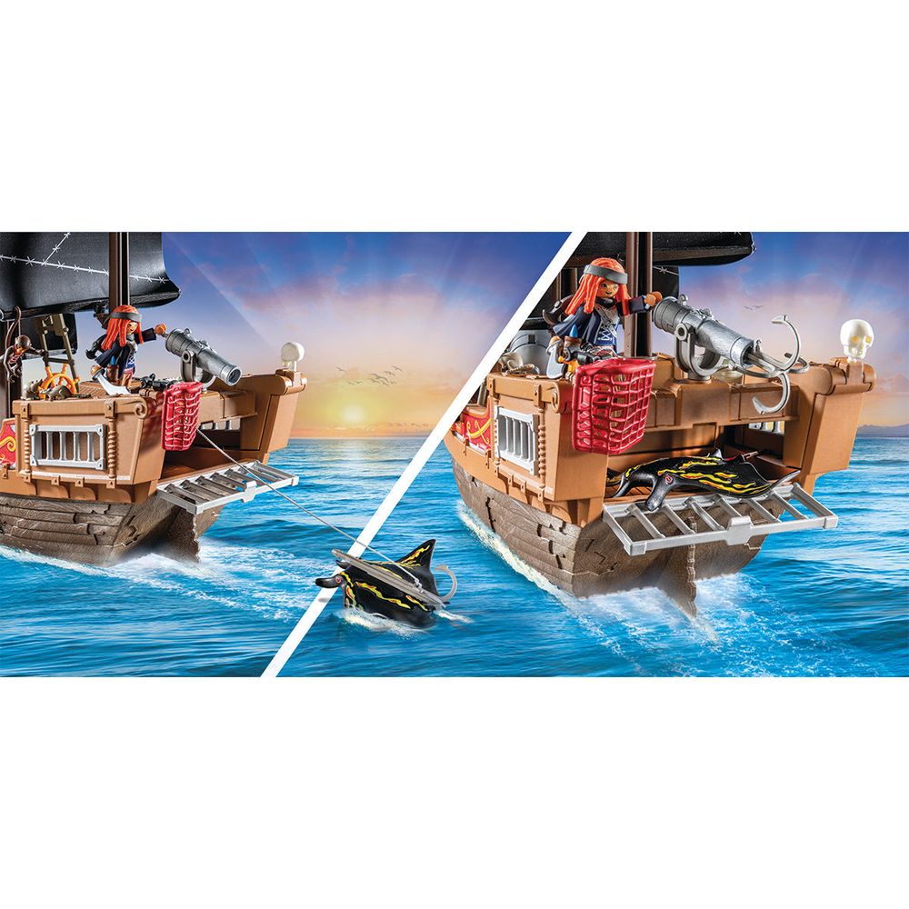 Playmobil - Large Pirate Ship Playset - Preschool