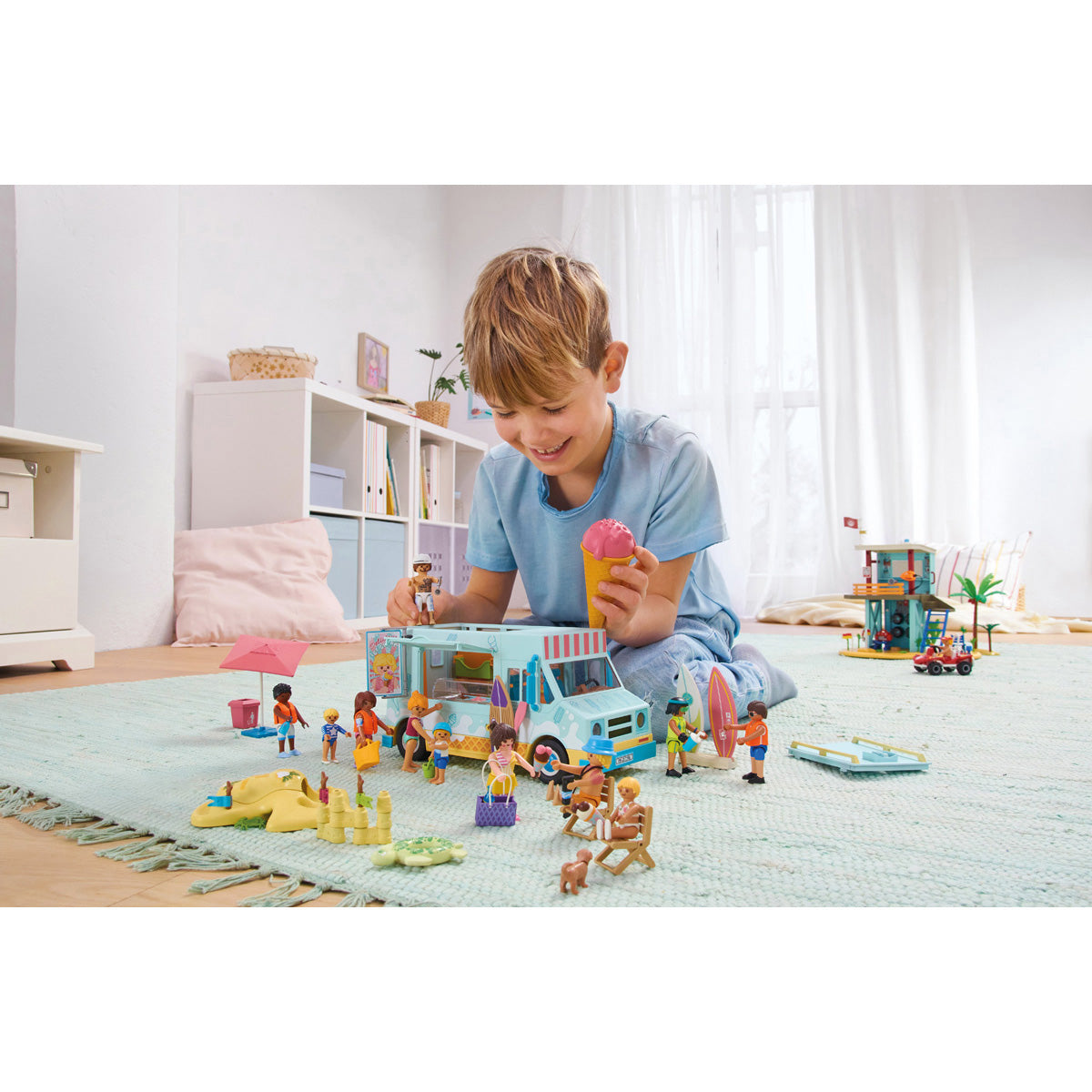 Playmobil - Lifeguard Tower with Beach Buggy Playset - Preschool
