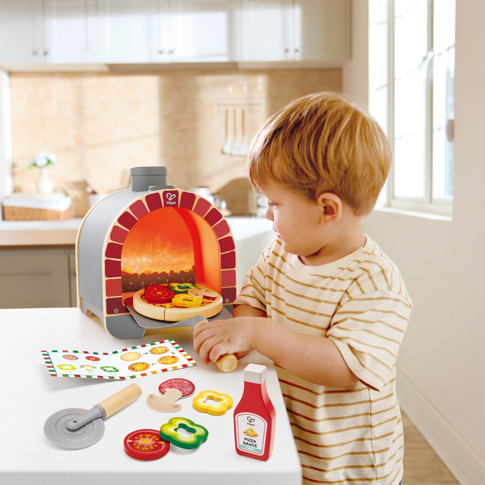 Hape - Light & Sizzle Pizza Oven Set - Preschool